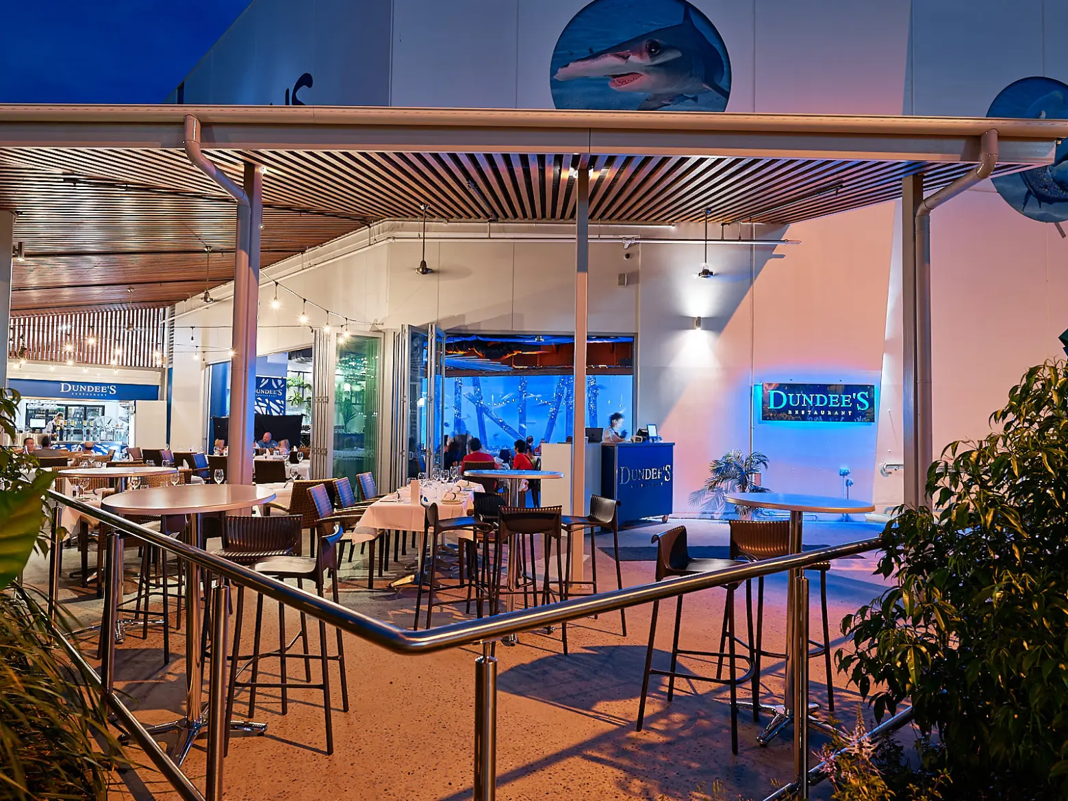 a dining table in a restaurant